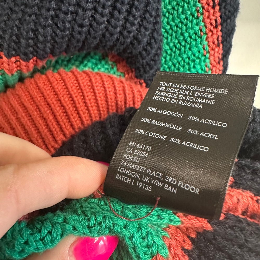 Urban Outfitters Boyfriend Pullover Sweater Womens S MultiColor Chunky Cropped - Picture 5 of 7